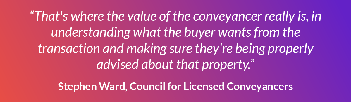 Quote from stephen ward at CLC about conveyancer responsibilities