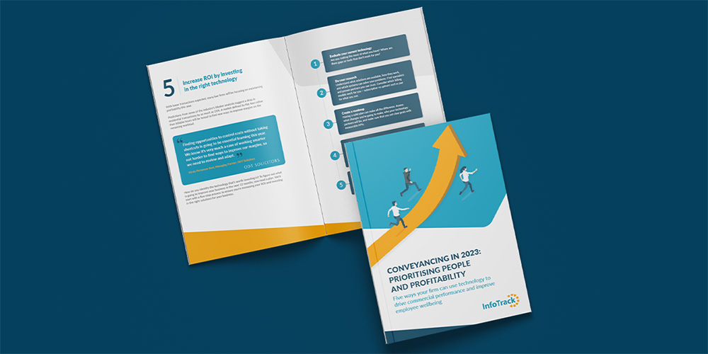 mock up of InfoTrack conveyancing in 2023 ebook